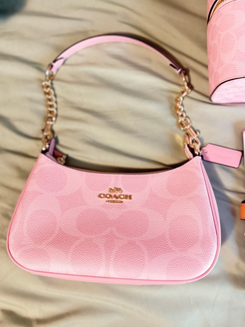 Coach powder pink Signature Canvas set - Picture 2 of 9